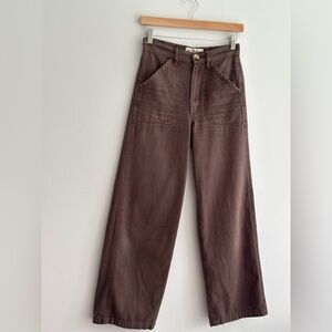 Mollusk Surf Shop Brown High Rise Crop Pants